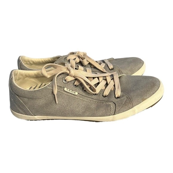 Taos Women's Star Canvas Sneaker Gray Wash‎ Lace Up Tennis Shoe Size 12 - Picture 1 of 6